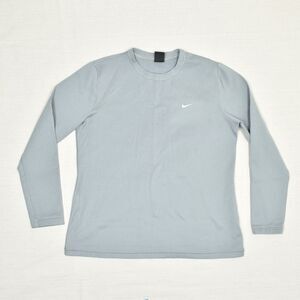 Nike Gray Size XXL Pro Dri Fit Crew Neck Long Sleeve Top